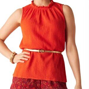 Matilda Jane Maui Mock-Neck Tank in Orange Size Small